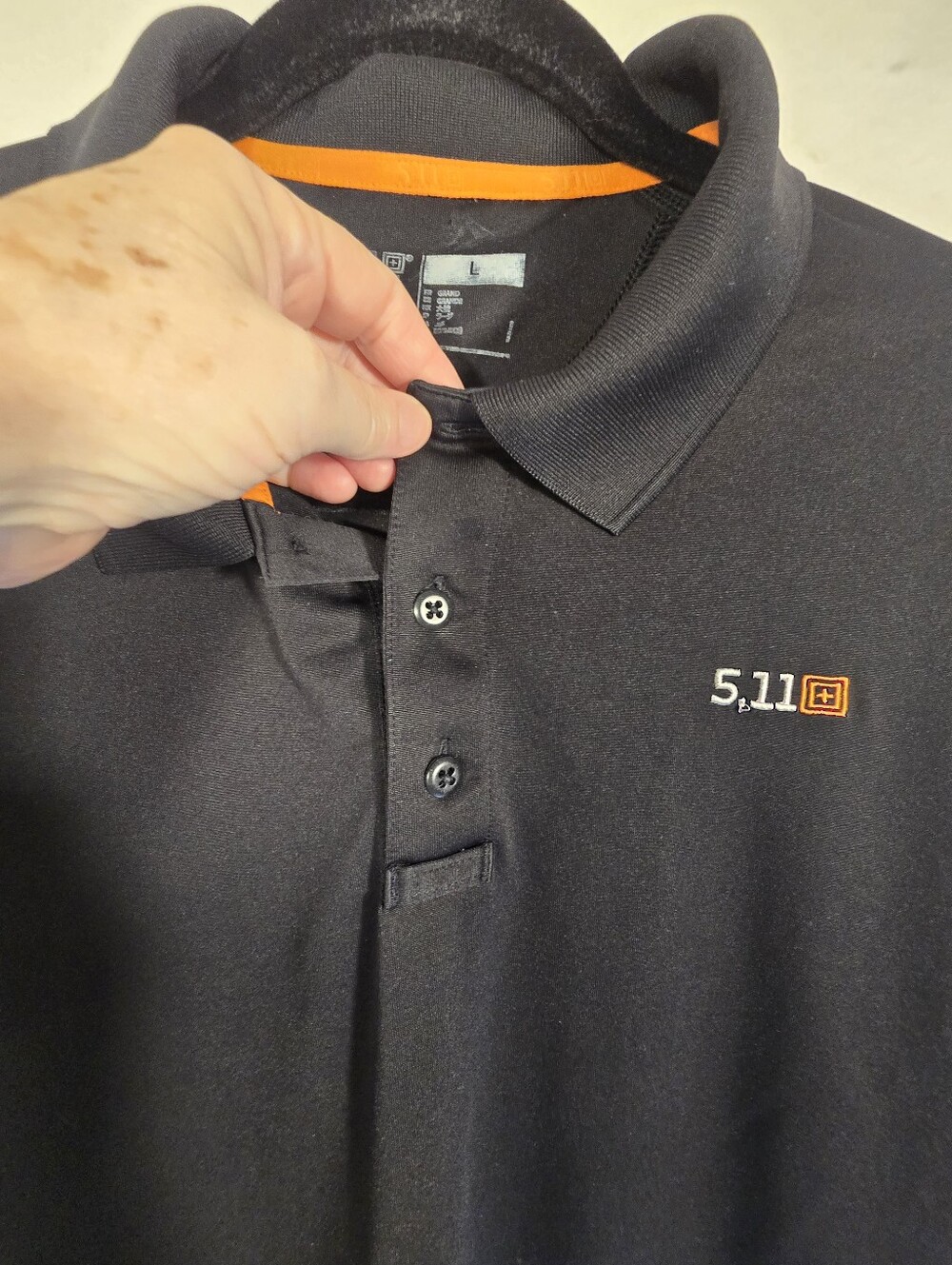 5.11 Lot Of 2 Black S Sleeve 1/4 Button Performance Tactical Polo Shorts. Large - Picture 14 of 16